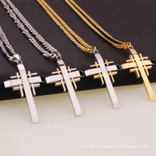 Hot Sale Jóias de Ouro Jóias Antelhas Antelhas Charms Jesus Cross Pingentes Colar